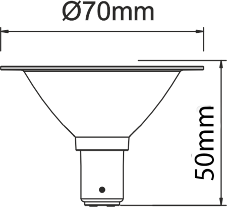 Image nº3 du produit Ampoule LED R70 Ba15d 12v 7W 2700K 24° remplace Halospot 70