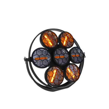 Image nº5 du produit ARDECO 7GLD J.COLLYNS – Projecteur retro 7 x 60W Blanc chaud et couleur