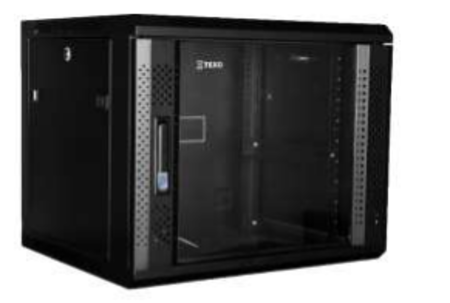 Image principale du produit Armoire rack murale avec porte hauteur 6U profondeur utile 45cm