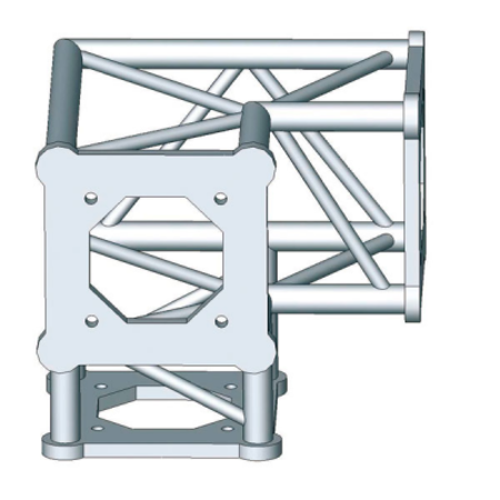 Image principale du produit structure carrée déco ASD ASC153 3 départ à 90°