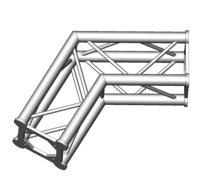 Image principale du produit Structure alu ASD SC250 carrée angle 120° 2 départs ASC2524