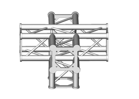 Image principale du produit Structure alu ASD SC250 carrée angle 90° 2 départs ASC2551