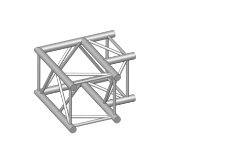 Image principale du produit Angle Structure Carrée aluminium ASD 390mm 2 departs 90° ASC4022