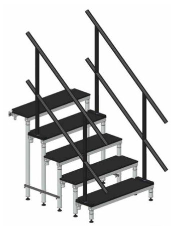 Image secondaire du produit KITMARCHE ASD Kit de fixation sur praticable pour escalier démontable