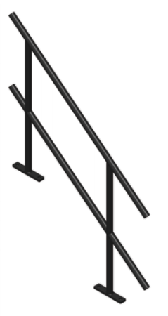Image principale du produit MC100 ASD rampe d'escalier main courante pour escalier ASD sur praticables 1m
