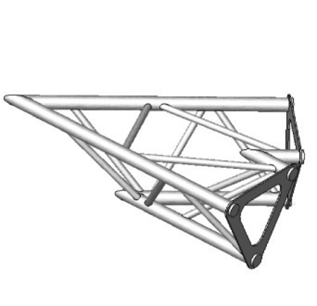 Image principale du produit Angle ASD 2d 45° SD150 alu triangulaire ASD1520