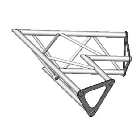 Image principale du produit Angle ASD 2d 60° SD150 alu triangulaire ASD1521