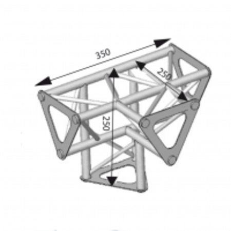 Image principale du produit Angle ASD 4d 90° SD150 alu triangulaire ASD1542