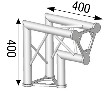 Image principale du produit ASD23 ASD - Angle 2 départs à 90° triangle 250mm pointe intérieure
