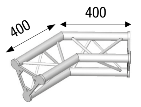 Image principale du produit ASD25 ASD - Angle 2 départs à 135° triangle 250mm pointe latérale