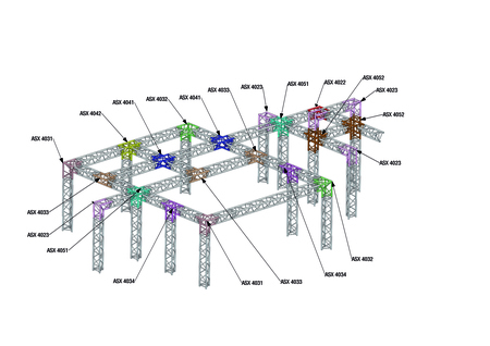 Image nº3 du produit Angle 2D à 60 degres en structure aluminium ASD SX 390 triangulaire.