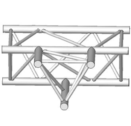 Image principale du produit Angle 3D à 90 degres en structure aluminium ASD SX 390 triangulaire. ASX4033