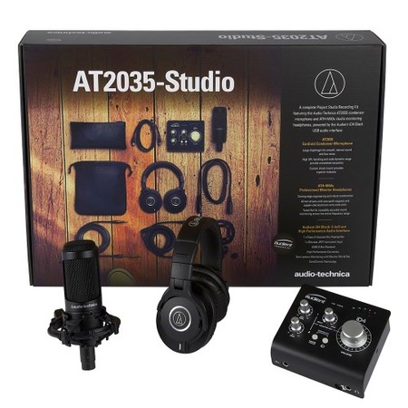 Image secondaire du produit Pack studio Audio Technica AT2025-Studio avec casque M40x, carte son Audient Id4 et micro AT2035