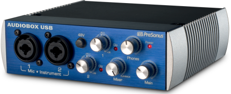 Image principale du produit Carte son USB Presonus Audiobox USB 2 in 2 out 24bits 48KHz