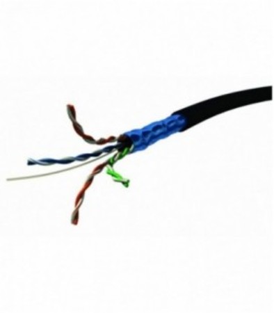 Image principale du produit Câble réseau CAT 6 AWG24 souple SF/UTP Audiolan noir prix au m