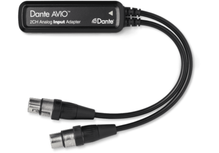 Image principale du produit AVIO DANTE adaptateur 2 canaux entrées XLR