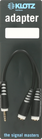 Image nº3 du produit AYB-4 KLOTZ adaptateur jack 3.5 male TRS (stéreo) vers 2 jack 3.5 femelle stereo 20cm