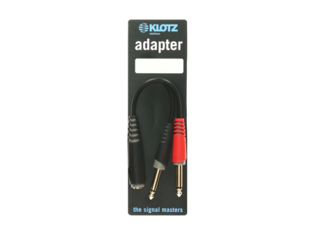 Image secondaire du produit AYS-5 Klotz Adaptateur 1 jack 6.35 femelle TRS stéréo vers 2 jacks 6.35 mâles mono 20cm