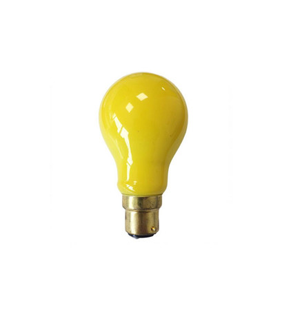 Image principale du produit Ampoule B22 230V 60W Jaune anti insectes code 005355