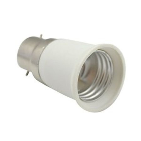 Adaptateur B22d baïonnette vers E27 vis blanc