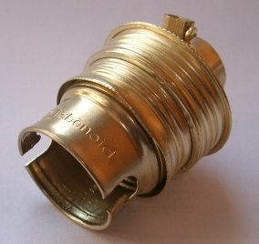 Image principale du produit Douille Laitonnée B22d Baïonnette avec 2 bagues