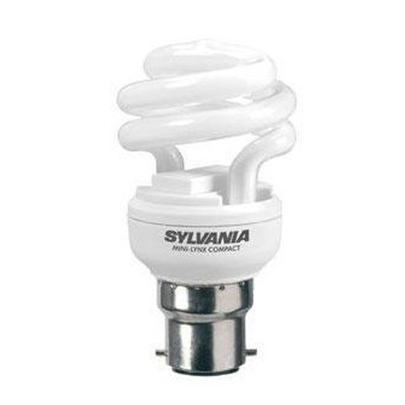 Image principale du produit Ampoule Sylvania Mini-Lynx Fast start T2 spirale B22 12W 827 code 0035210