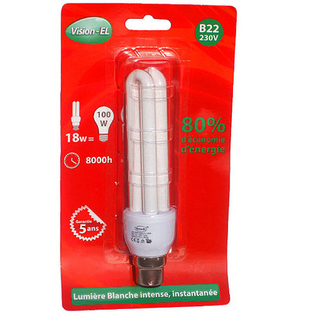 Image principale du produit Ampoule Eco B22 18W blanc jour