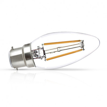 Image principale du produit Ampoule baïonnette B22 flamme filament 4W 2700K blanc chaud
