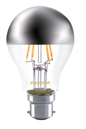 Image principale du produit Lampe B22 led filament calotte argentée Sylvania Toledo RT CS 450 lumens