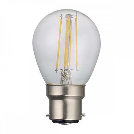 Image principale du produit Lampe led filament B22 G45 4W blanc chaud 2700K dimmable