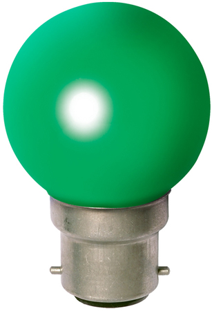 Image principale du produit Ampoule sphérique B22 230V 15W verte opale