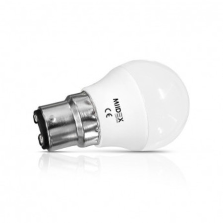Image principale du produit Ampoule sphérique Led B22 6W blanc neutre 4000K