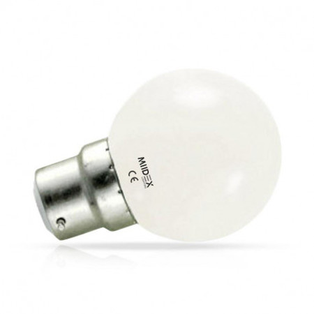 Image secondaire du produit Ampoule sphérique B22 230V LED 1W BLANC CHAUD