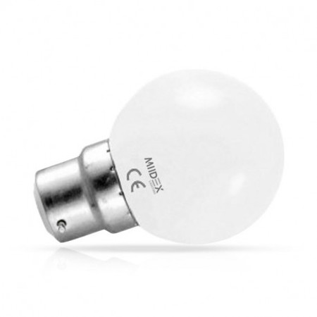 Image secondaire du produit Ampoule LED B22 Sphérique 1W 3000K Blister x 2