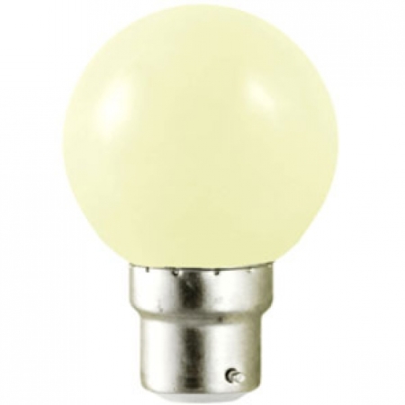 Image principale du produit Lot de 20 ampoules sphériques B22 230V LED 0,5W BLANC CHAUD