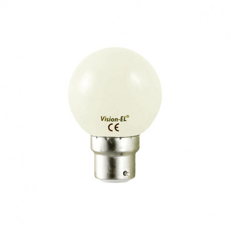 Image principale du produit Ampoule sphérique B22 230V LED 1W BLANC FROID