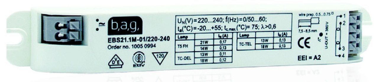 Image principale du produit Ballast electronique allongé pour 1 lampe ou tube fluo de 18w a 26w voir description