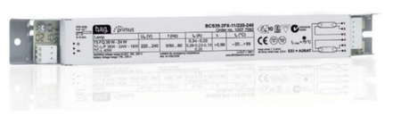 Image principale du produit Ballast electronique BAG BCS54.1FX-11 220-240 pour 1 tube 2G11 55W