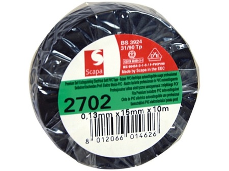 Image principale du produit Barnier adhésif PVC Noir 15MM X 10M  SCAPA
