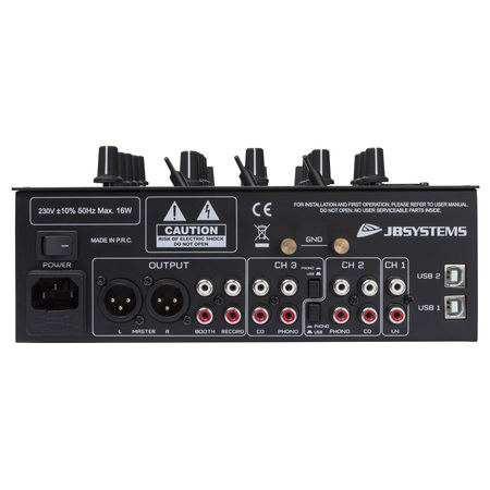 Image nº3 du produit Battle4-USB JB Systems - Mixage DJ 3 entrées + micro + USB