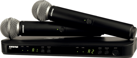 Image principale du produit BLX288E-SM58-M17 Shure - Micro HF avec récepteur double et 2 micros main SM58