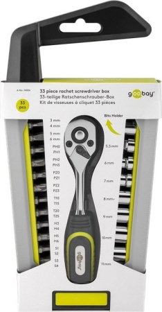 Image secondaire du produit Boites de 33 pièces avec clé à cliquet