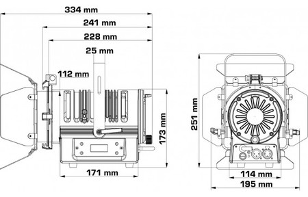 Image nº6 du produit BT Théâtre 50WW Briteq - Projecteur fresnel led 50W blanc chaud Zoom 10 - 50°