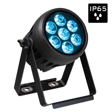 Image principale du produit BTI-AKKUBEAMER Briteq – Projecteur Led 7 X 10W RGBL IP65 sur Batterie