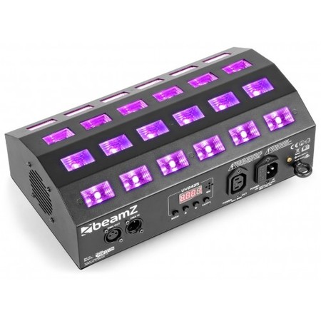 Image principale du produit Projecteur UV BeamZ BUV463 stroboscope 24X3W  DMX