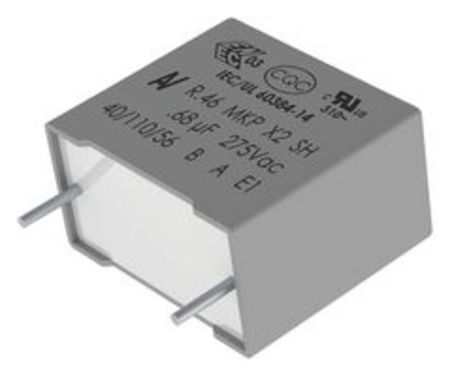Image principale du produit Condensateur de sécurité papier métallisé 680nF 0.68µF 275V X2 Kemet