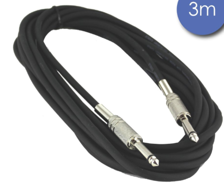 Image principale du produit Cable Jack Jack 6.35 mono mâle longueur 3m