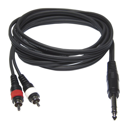 Image principale du produit CL-35/3 Hilec - Câble adaptateur Jack 6.35 vers RCA longueur 3m