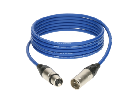Image principale du produit M1K2FM1000 Klotz Câble XLR audio Mâle femelle 10m bleu