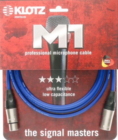 Image secondaire du produit M1K2FM1000 Klotz Câble XLR audio Mâle femelle 10m bleu